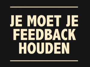 Bedankt voor je feedback