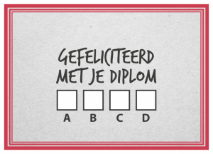 Gefeliciteerd met je diploma