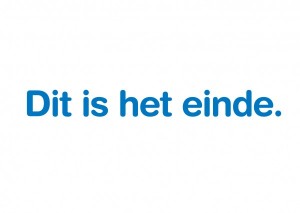 Dit is het einde