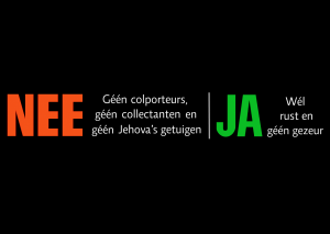 Alternatieve NEE/JA sticker voor bij de deurb