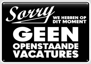 Geen openstaande vacatures..